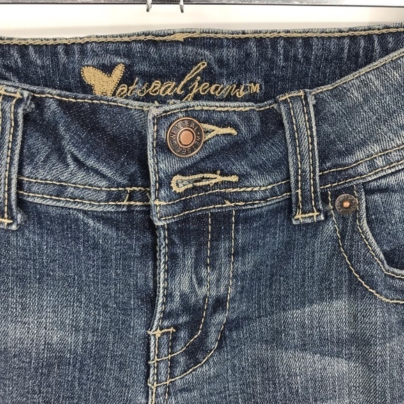 Wet Seal Blue Jeans Strait Leg Size 3 - Picture 5 of 8